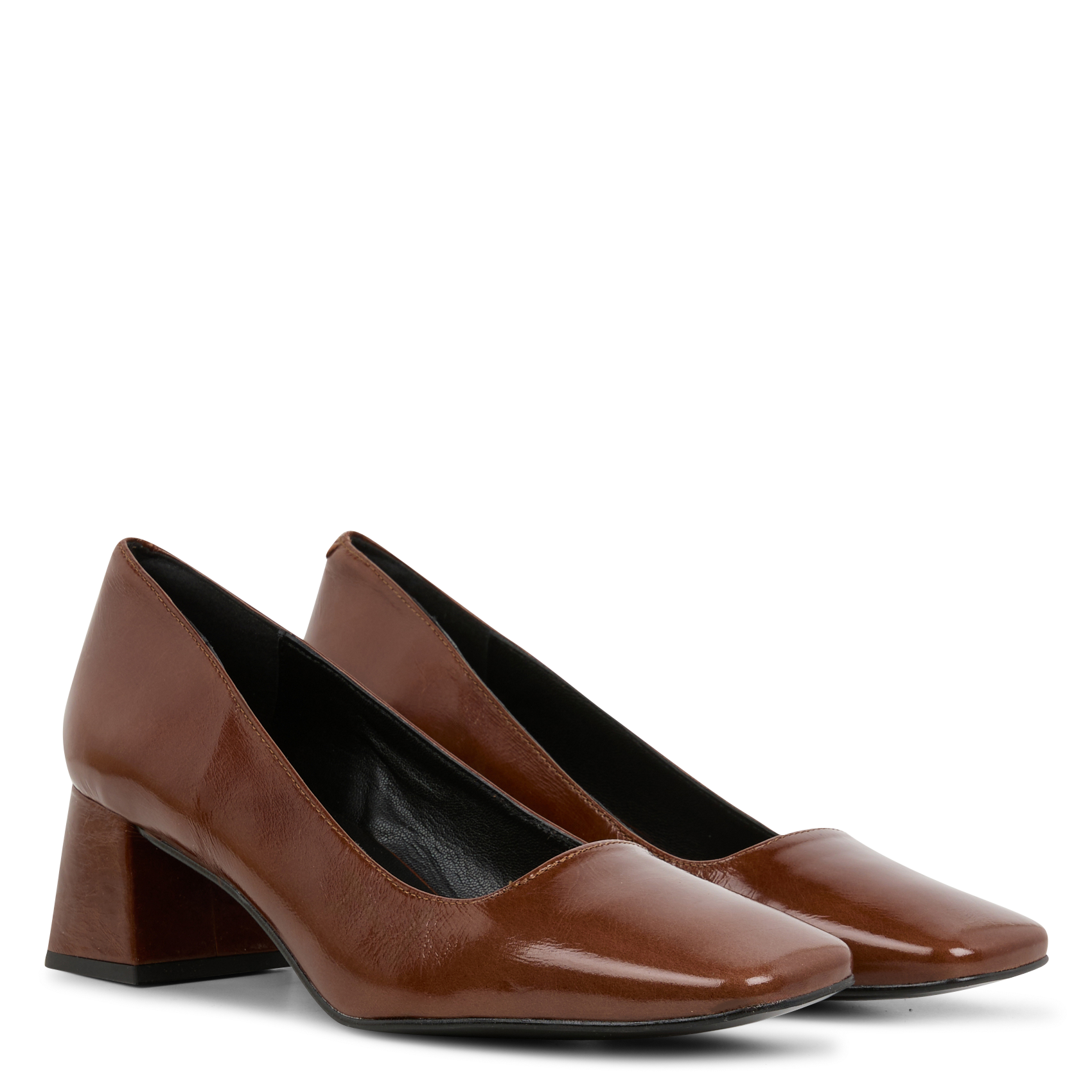 VIVA - Escarpins en cuir vernis | Marron