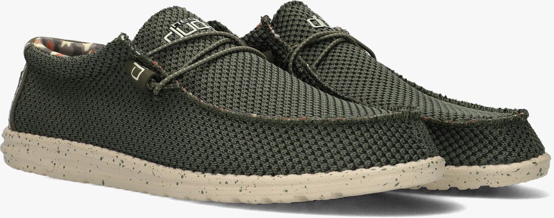 HEYDUDE donkergroene heydude veterschoenen wally sox