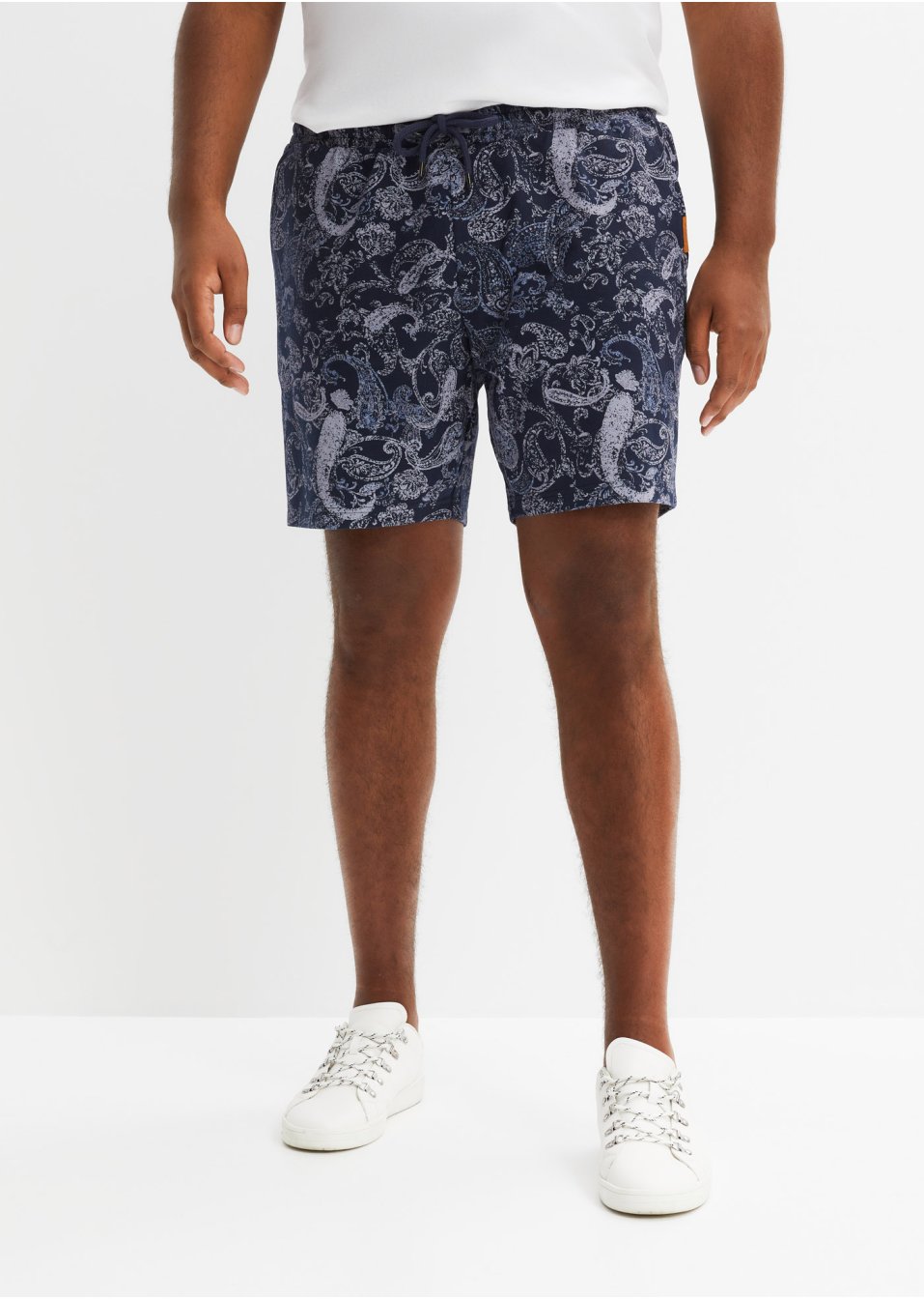 Short long en sweat avec imprimé paisley