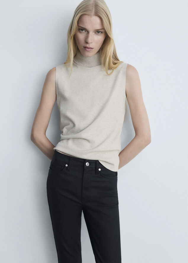 MANGO Anne skinny jeans high rise Black
