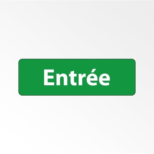 Panneau signalétique d'accueil - Picto Entrée - Fixation adhésive
