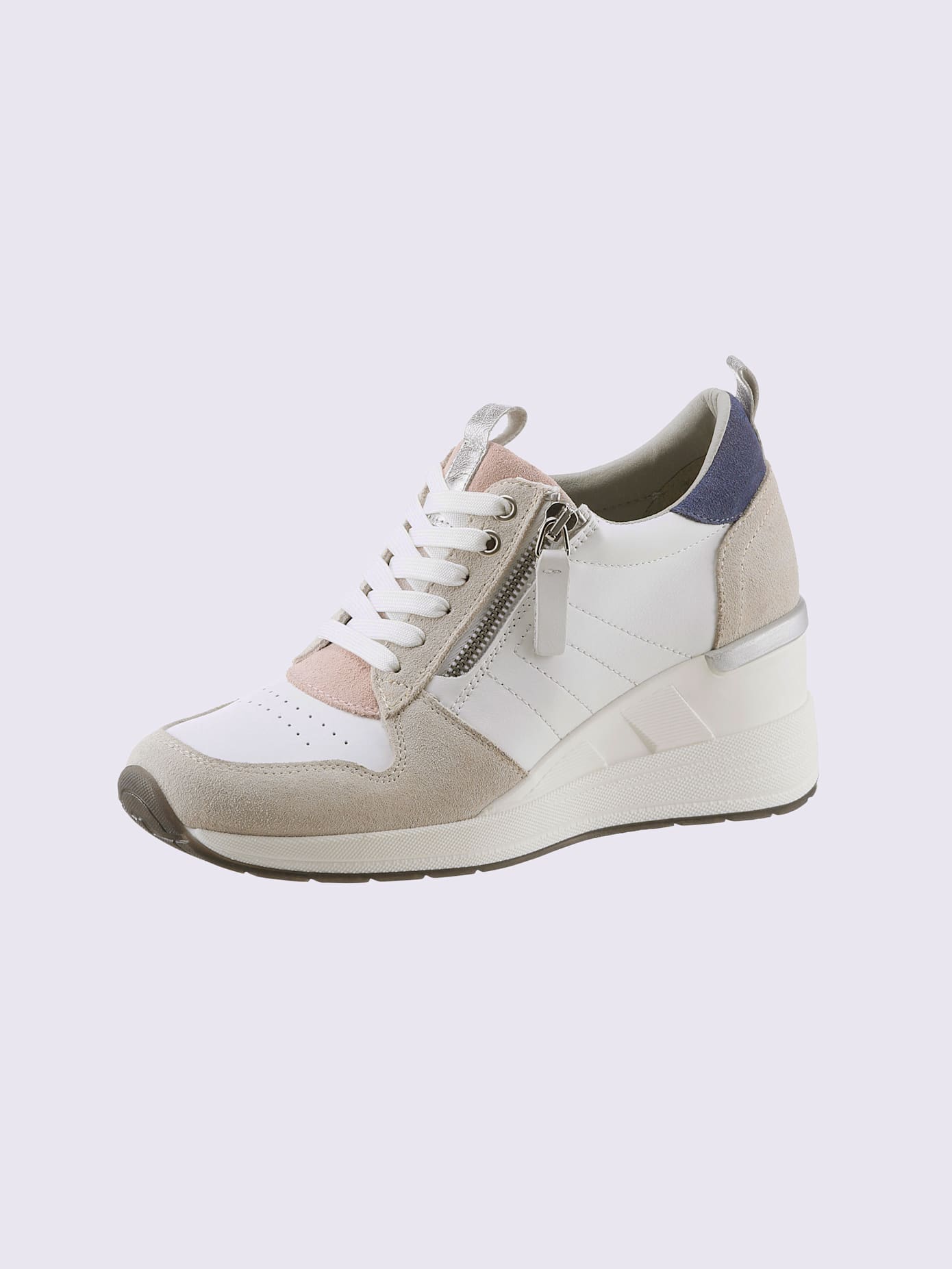 Baskets cuir de bœuf nappa et velours