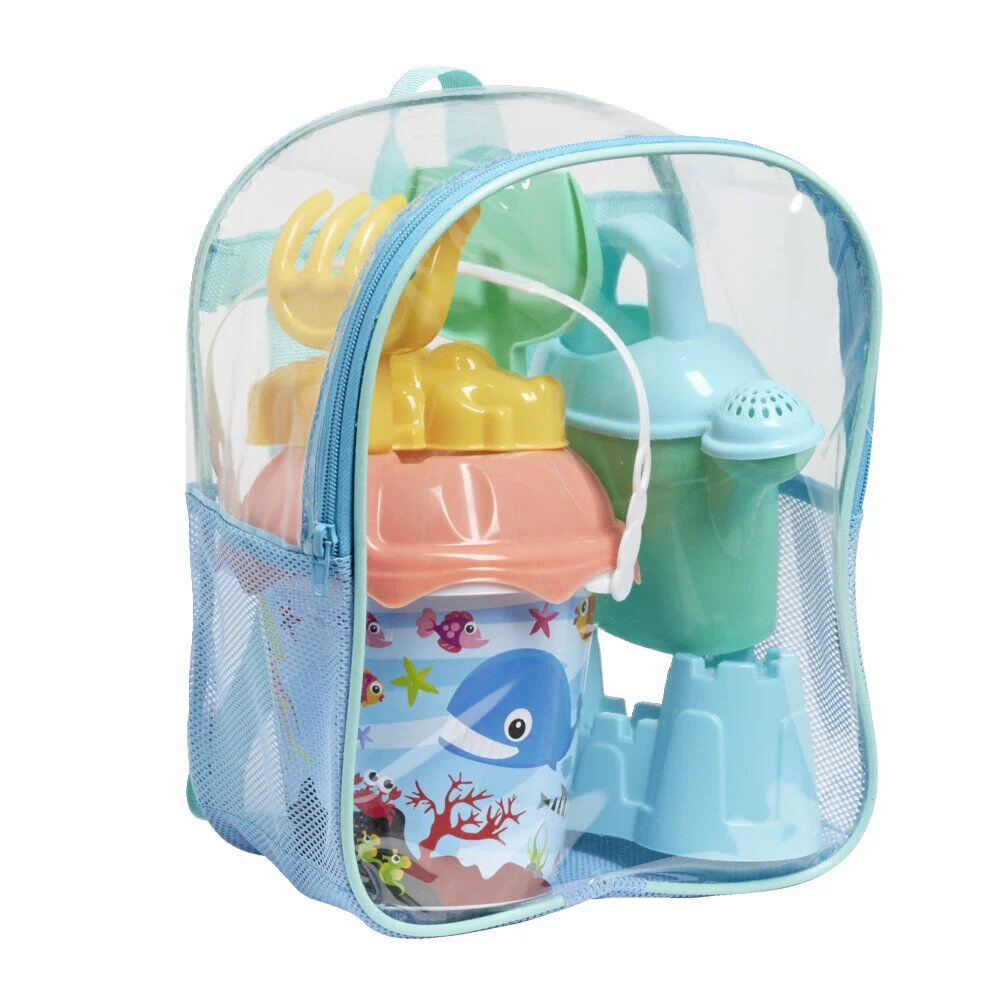 Seau de plage garni marin 5 pièces multicolore