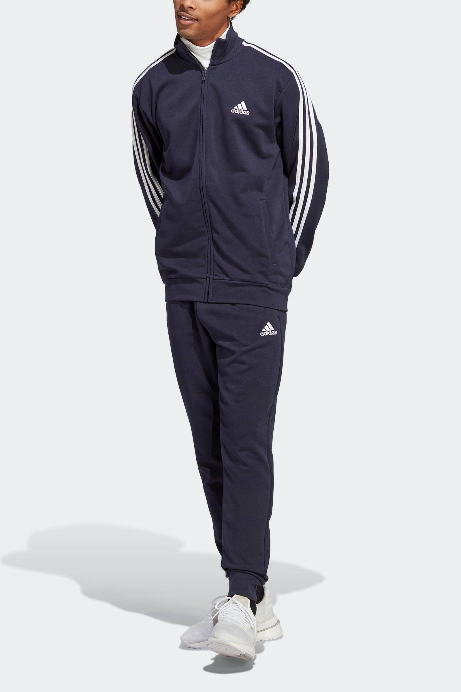 adidas trainingspak donkerblauw/wit