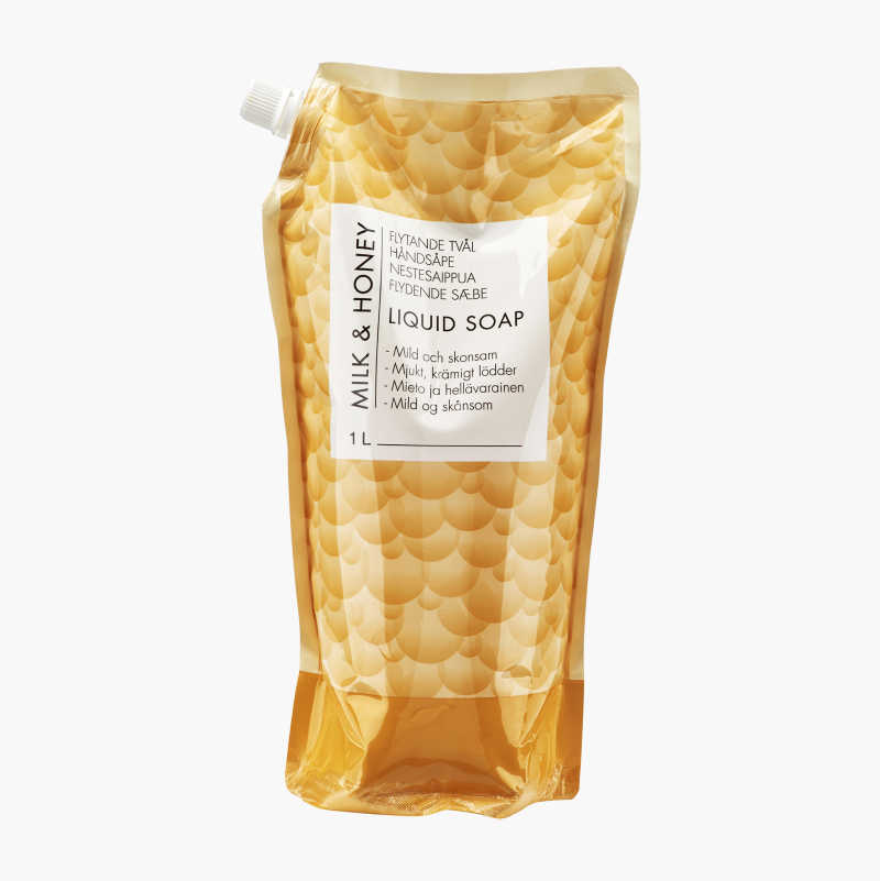 Flytende såpe, milk & honey, refill, 1 L