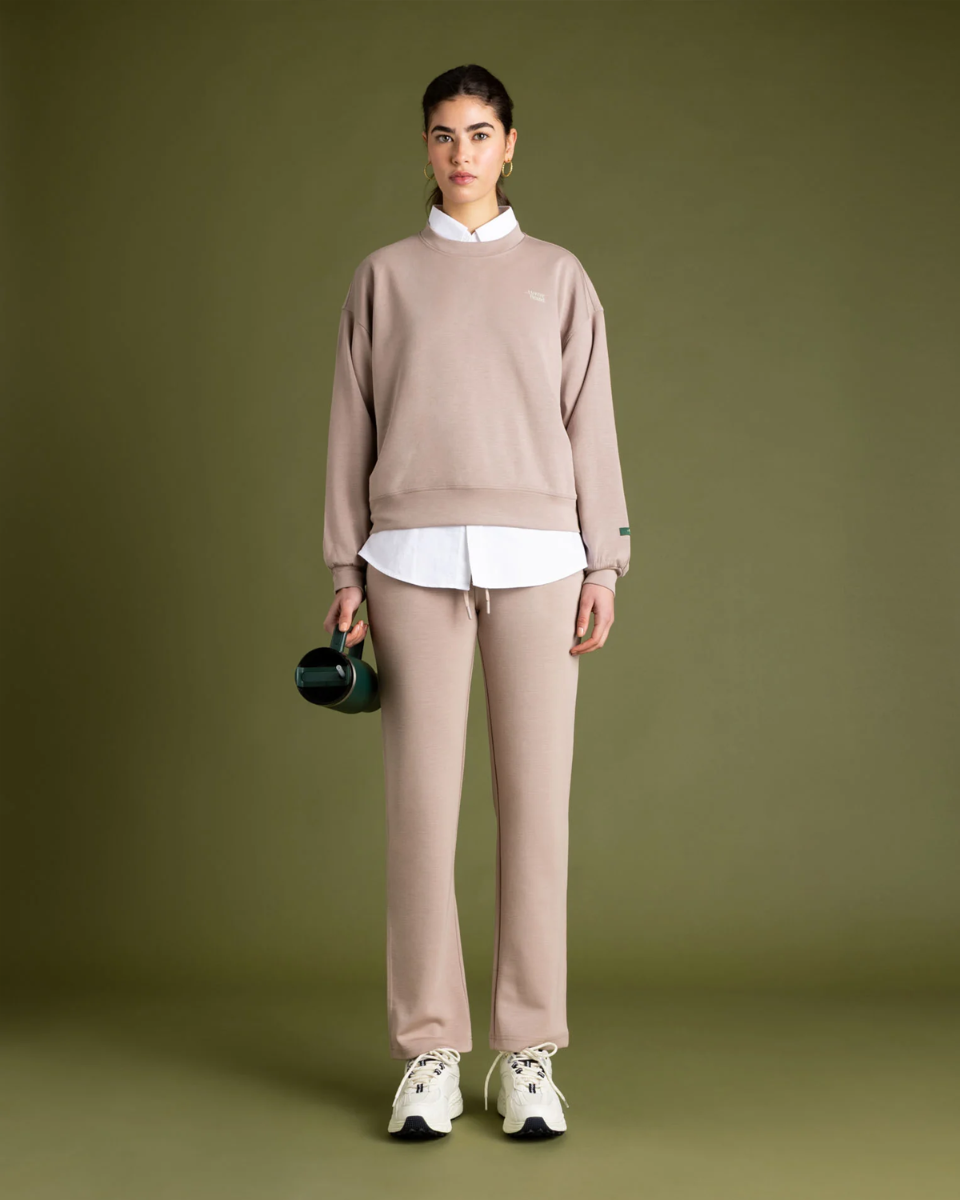 Mercer Amsterdam The Mercer Scuba Pants Beige Dames Joggingbroek