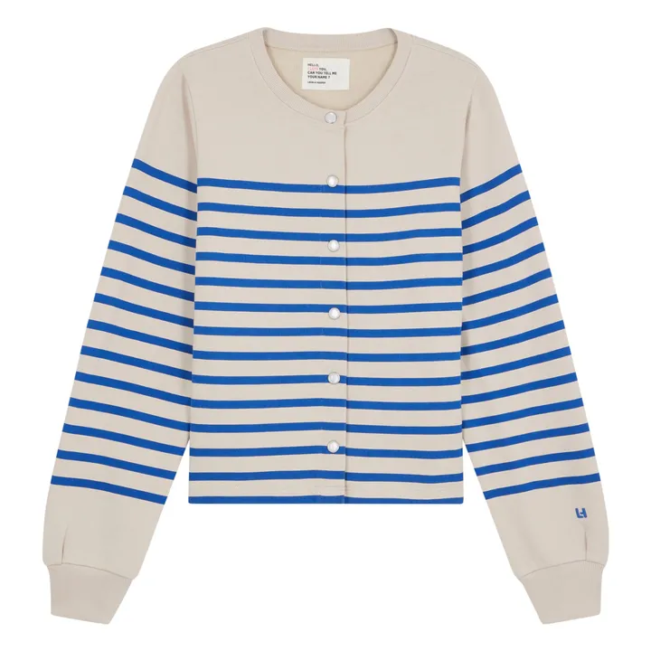 Leon & Harper Cardigan Molleton Sensas Sailor Coton Bio | Bleu