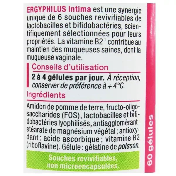 Nutergia Ergyphilus Intima Probióticos 60 cápsulas