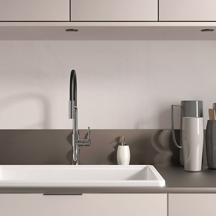 Mitigeur de cuisine chromé et noir avec douchette Kramer Groupe Swan