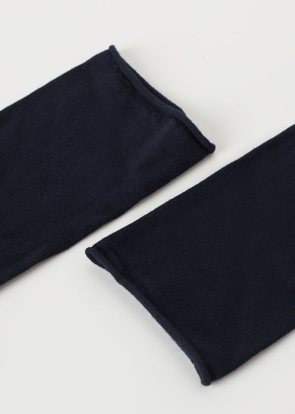 Meias de cano curto com cashmere