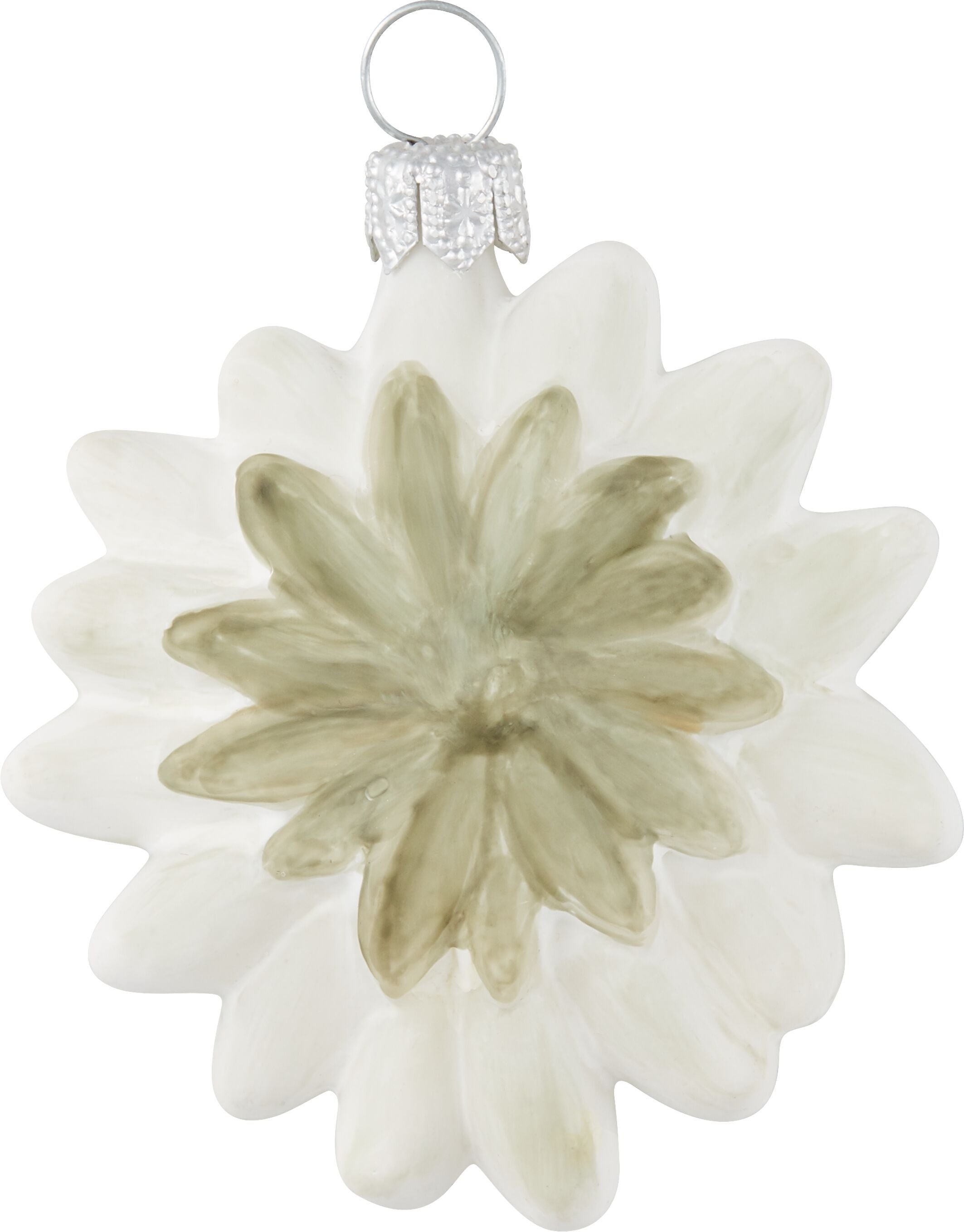 EDELWEISS Glasfigur - Weiss / H: 6.0 cm