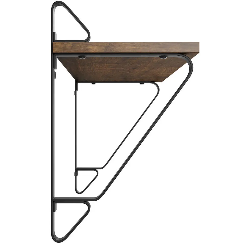 tectake 2 wandplanken Irvine, Industrieel Hout Donker, Rustiek