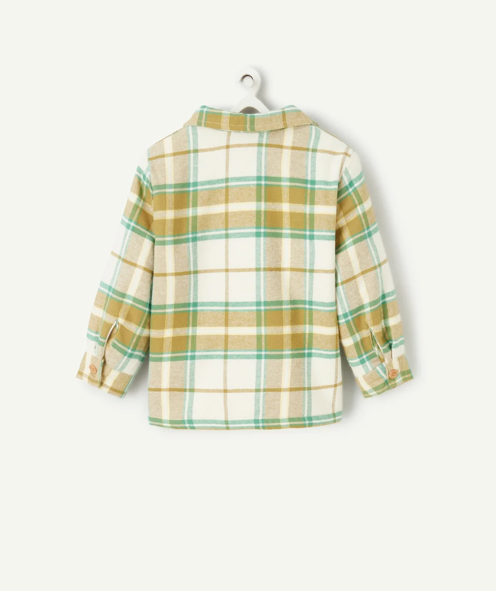 CHEMISE À CARREAUX MANCHES LONGUES BÉBÉ GARÇON AVEC INTÉRIEUR EN SHERPA
