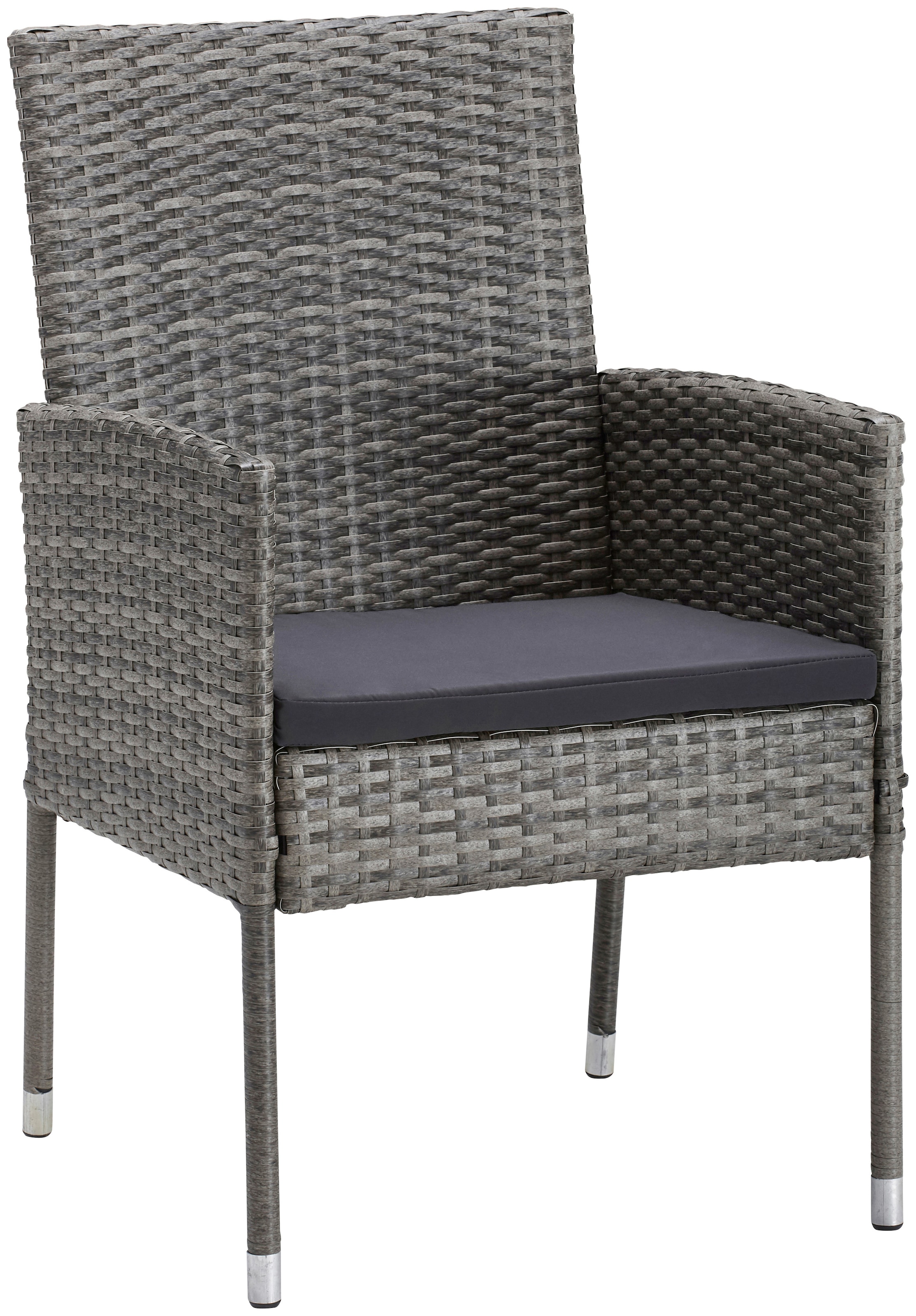 MERXX Garten-Essgruppe »Costa Rica, TOPSELLER!« 6x Sessel, 1x Tisch 140x80 cm, inkl. Sitzkissen, OTTOs Choice, 13 Stk. tlg. Polyrattan, Tischplatte aus Sicherheitsglas, Unser Dauertiefpreis