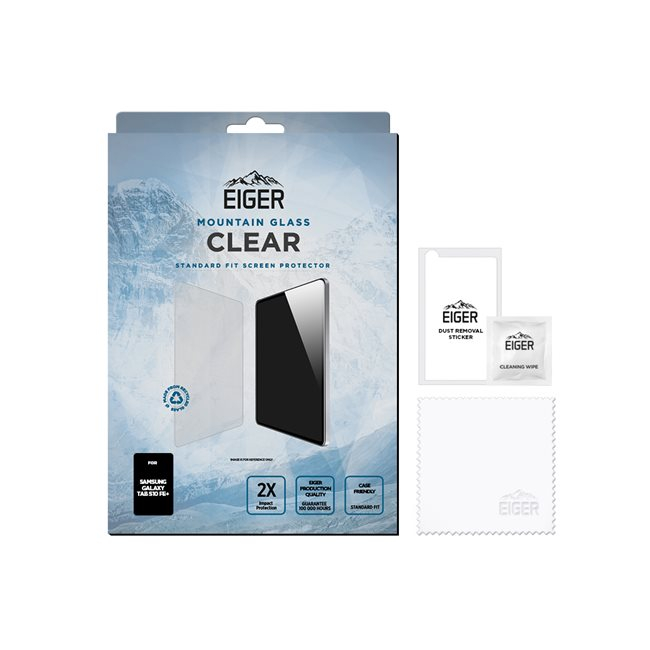 Samsung Galaxy Tab S10 FE  Plus Mountainglass 2.5D Panzer Glas Displayschutz Case Friendly (EGSP01048)