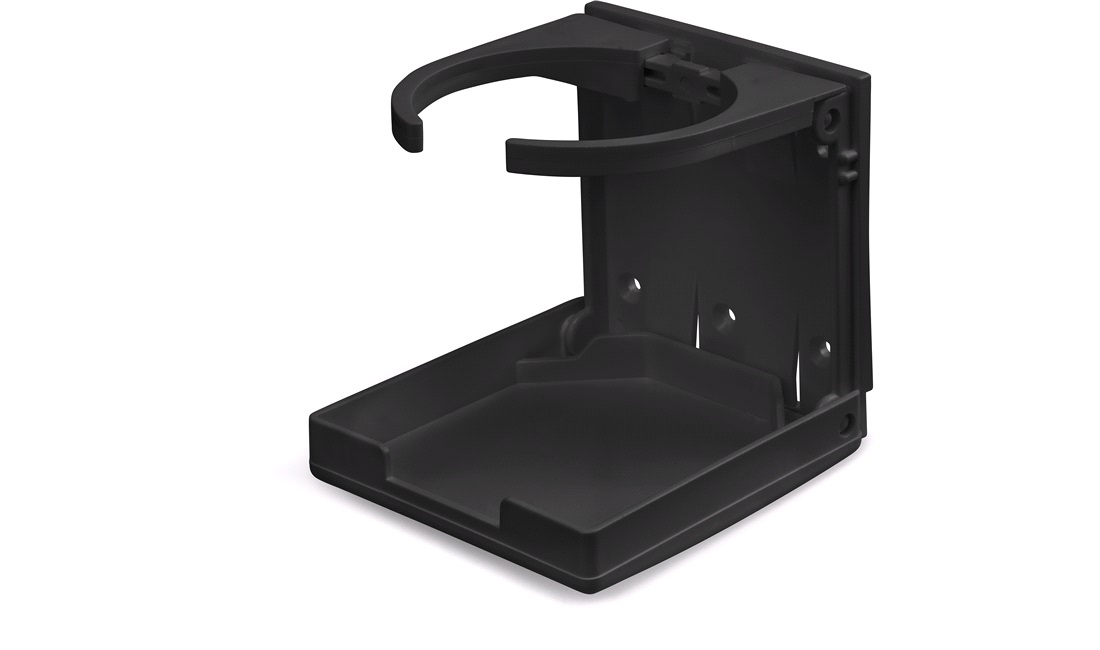 Kopholder plast justerbar, Sort