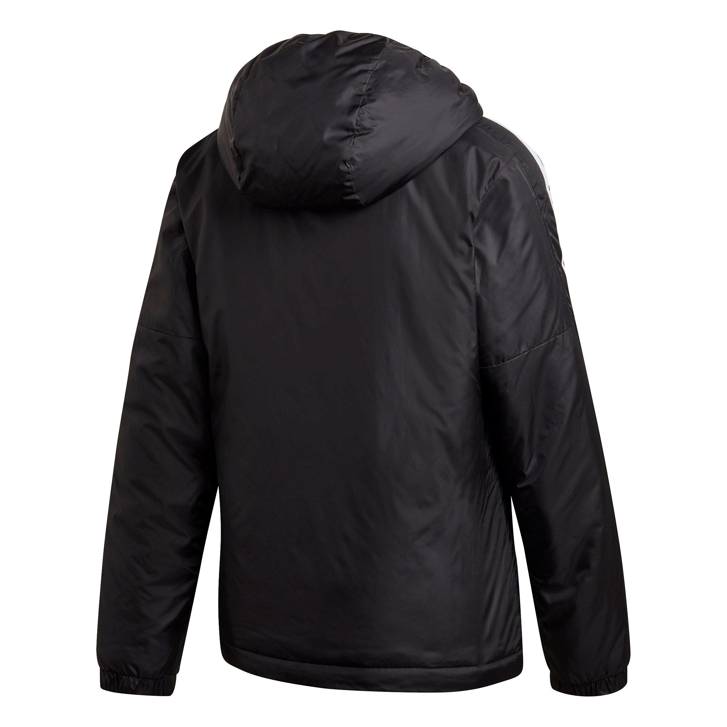 adidas 3 Stripe Essential Hooded Jacket Womens