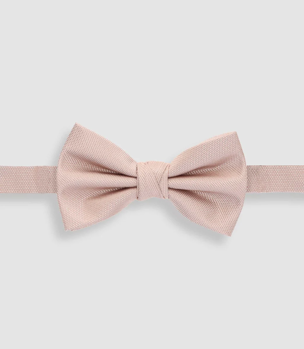Nœud papillon en soie rose NPDUNDRA