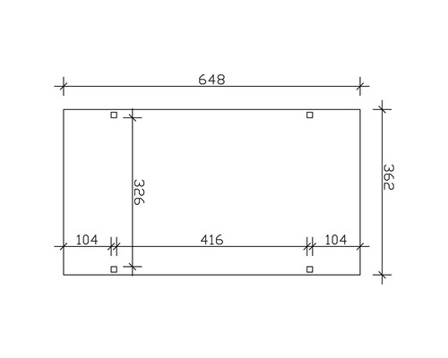 SKAN HOLZ Westerwald enkele carport inclusief paalankers, 362 x 648 cm, natuurlijke afwerking