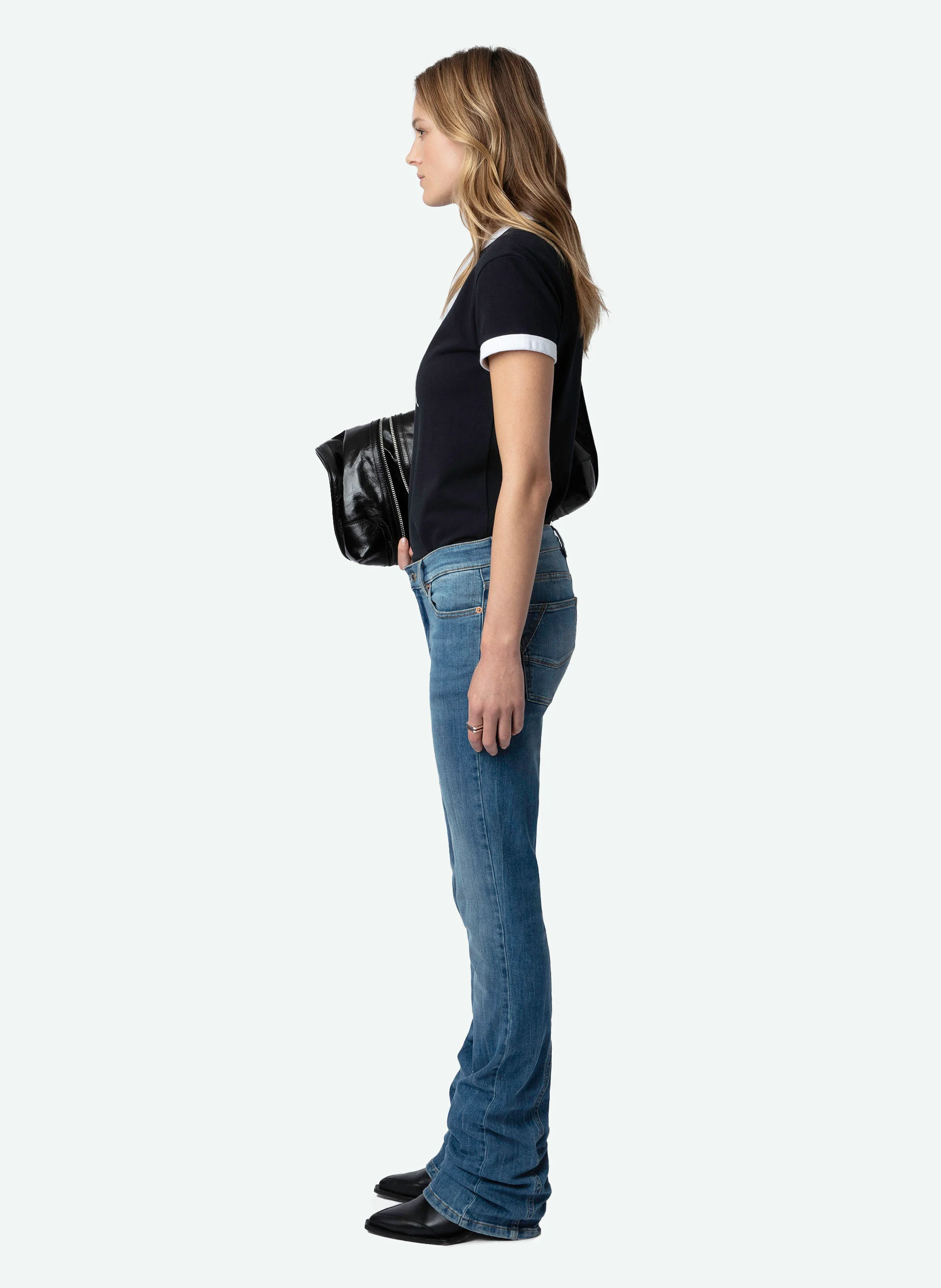 WALK - Tee-shirt manches courtes imprimé en coton bio | Noir