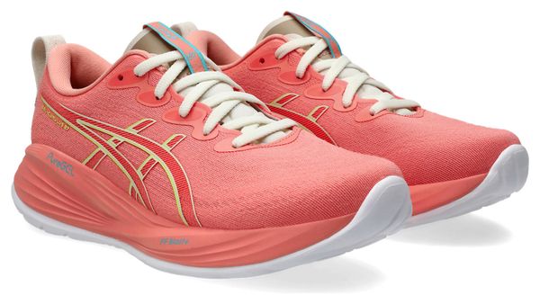 Chaussures Running Asics Gel-Cumulus 27 Corail/Vert Femme