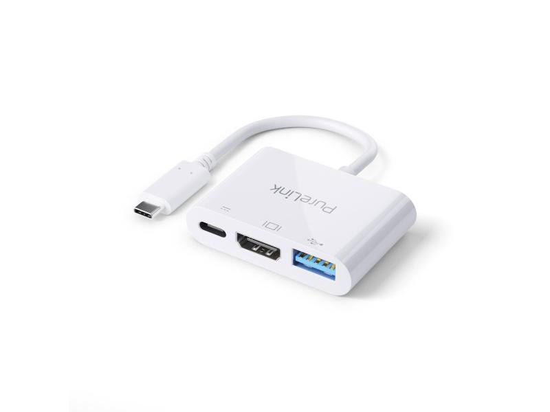 PureLink Multiport Adapter IS270 USB-C - HDMI & USB-A3.1, w PureLink Premium Multi Adapter USB-C - zu HDMI und USB-A 3.1, weiss