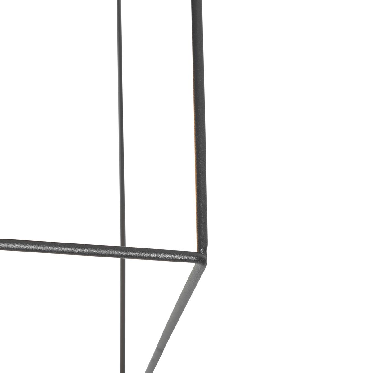 Minimalistische plafondlamp zwart met goud 2-lichts - Kodi