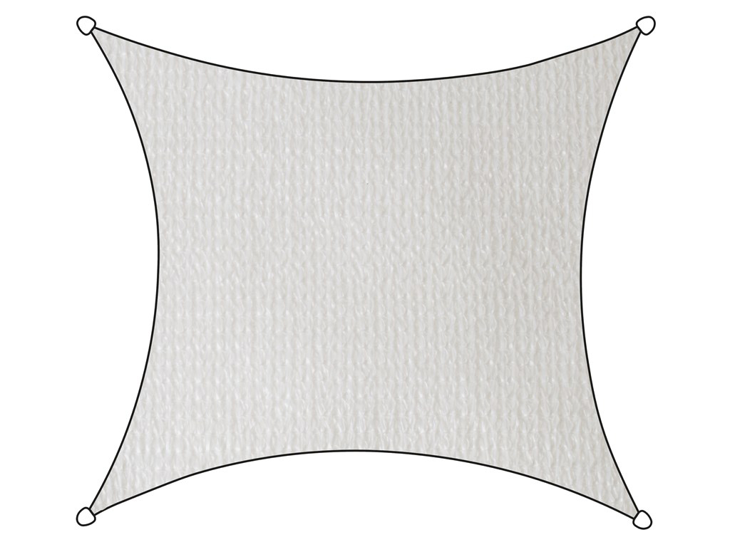 Livn Iseo vierkant HDPE 5 x 5 meter schaduwdoek - White