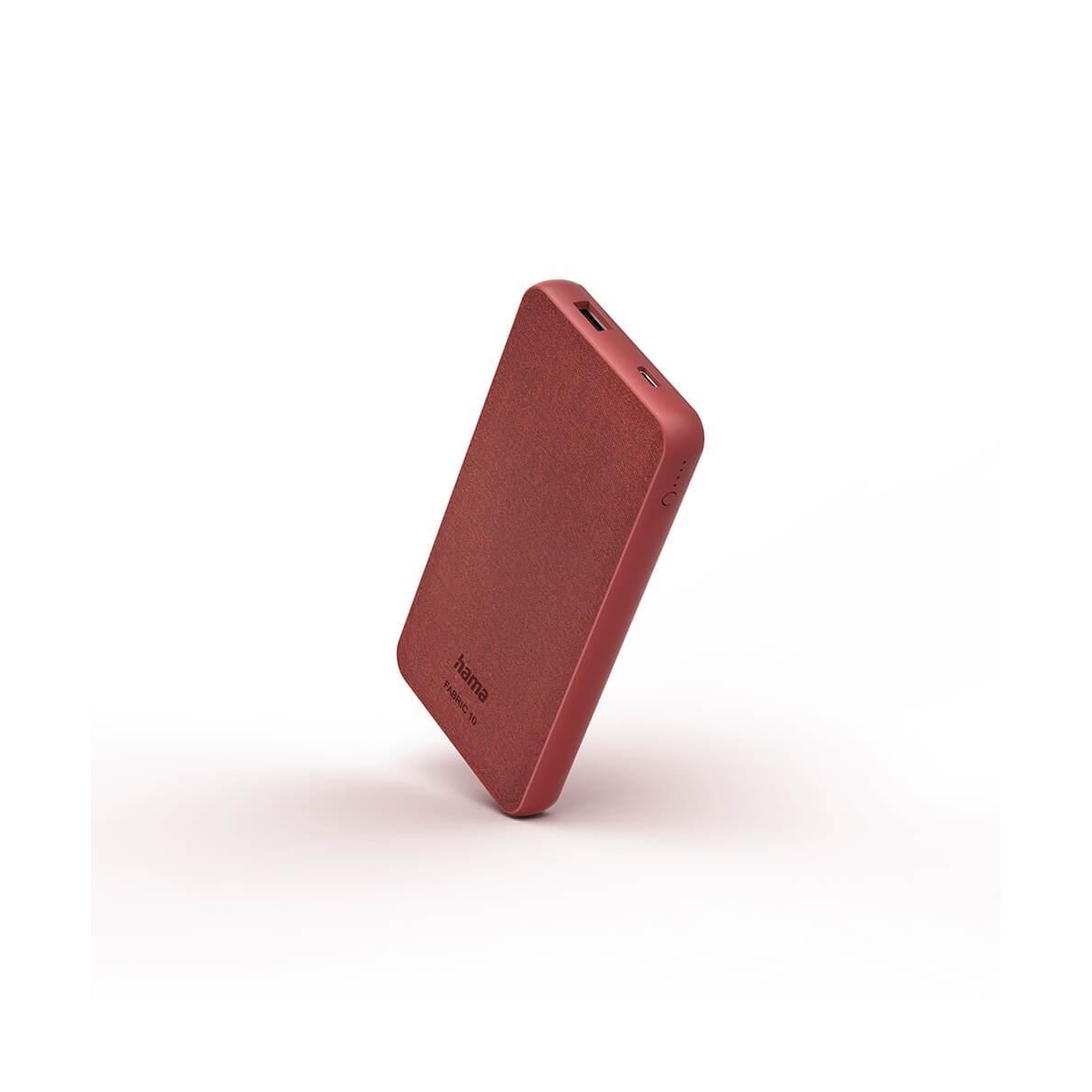 Hama Powerbank Fabric 10 000mAh Chili Rød