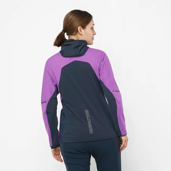 MTN  Windjacke mit Kapuze durchgehendem Reißverschluss Damen