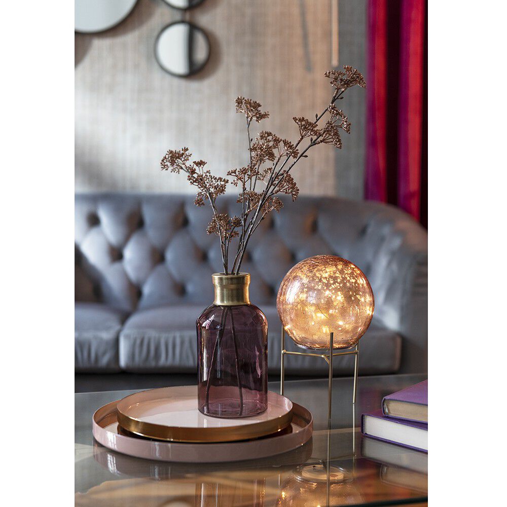 Boule Déco Led + socle doré