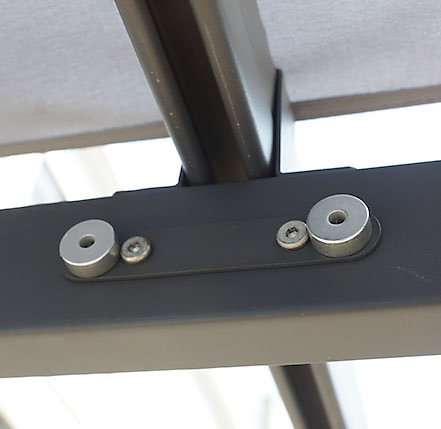 Pergola autoportante manuelle aluminium Habrita PER4030GG gris 4 x 3 m