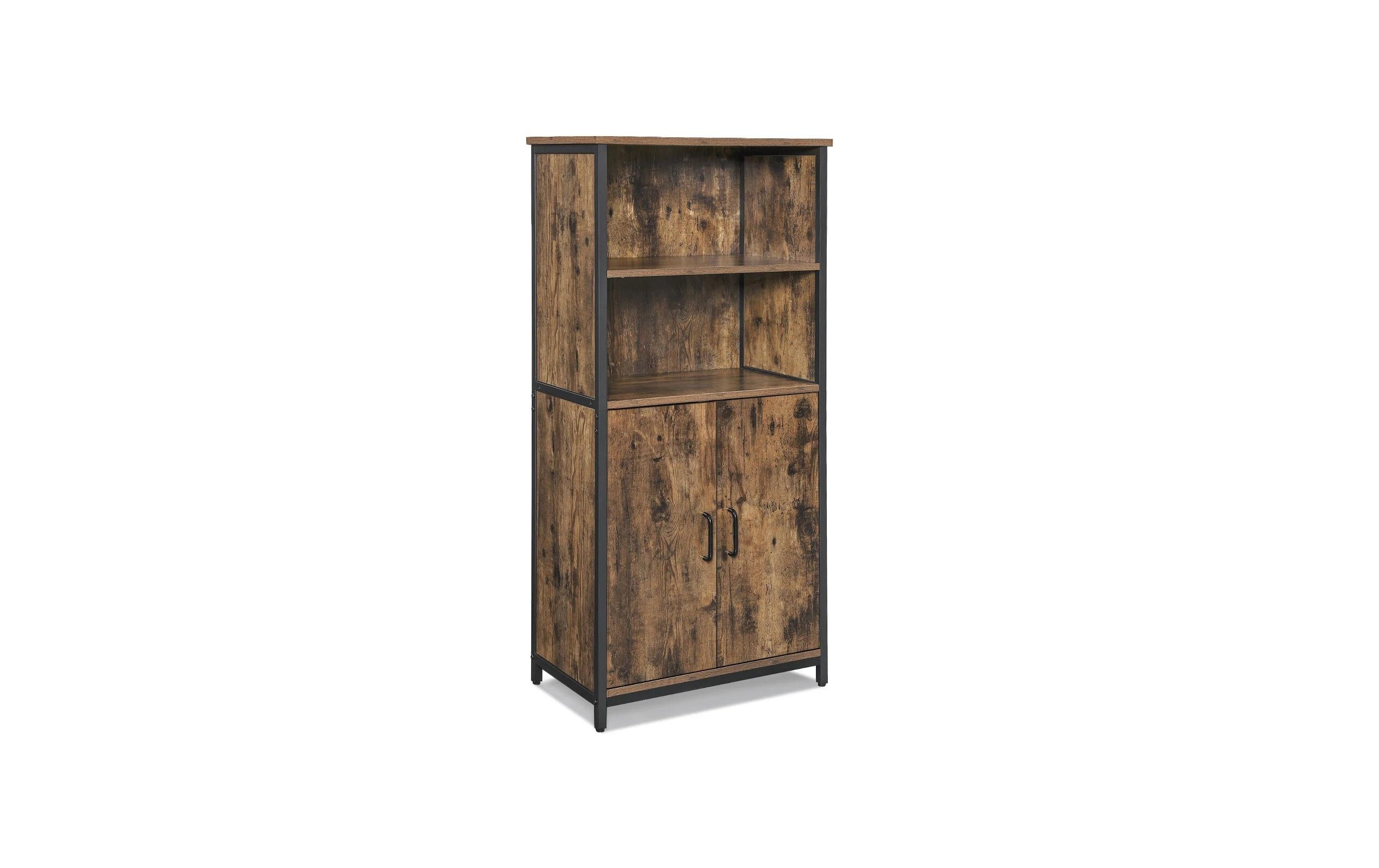 Regal mit Türen 60 x 125 cm, Braun<br>Schrank mit Doppeltür