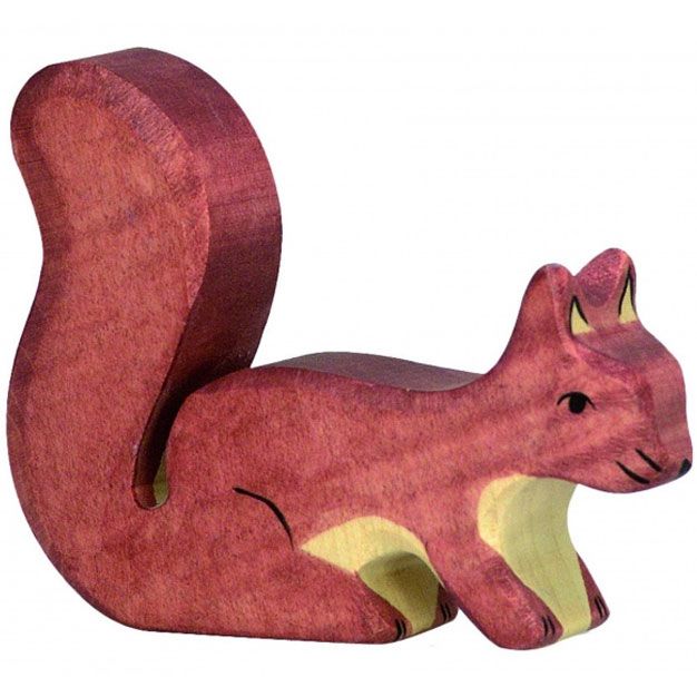 Holztiger eekhoorn liggend 8 cm