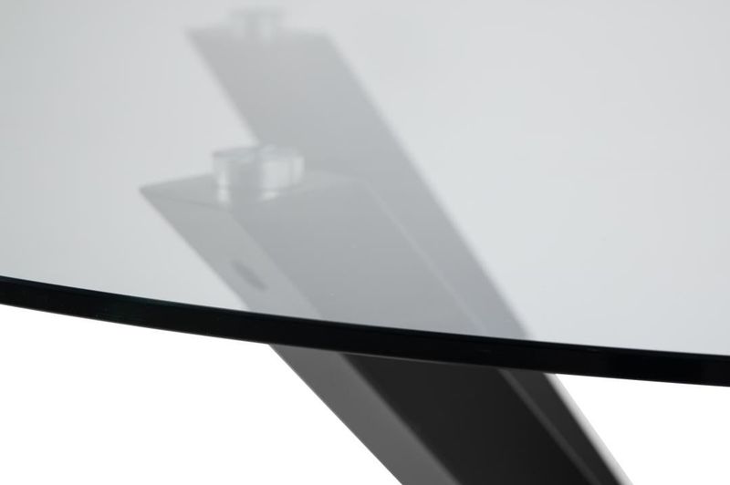 Giga Living - Eettafel Harrie - Glas - Zwart - Ø119cm - Hoogwaardig Glas