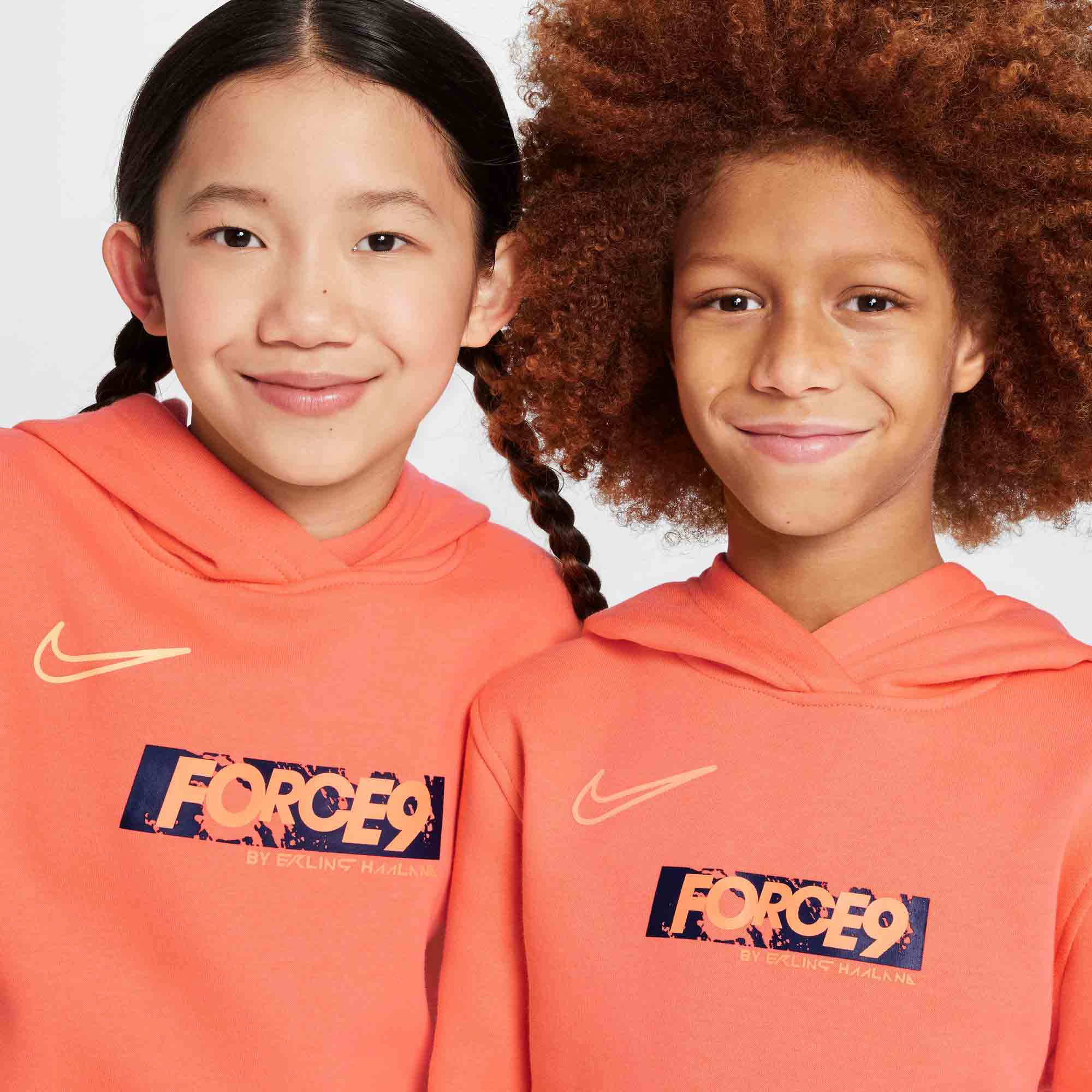 Erling Haaland Club Fleece Hoodie Junior 643/LT Wild Mango/Orange Pulse