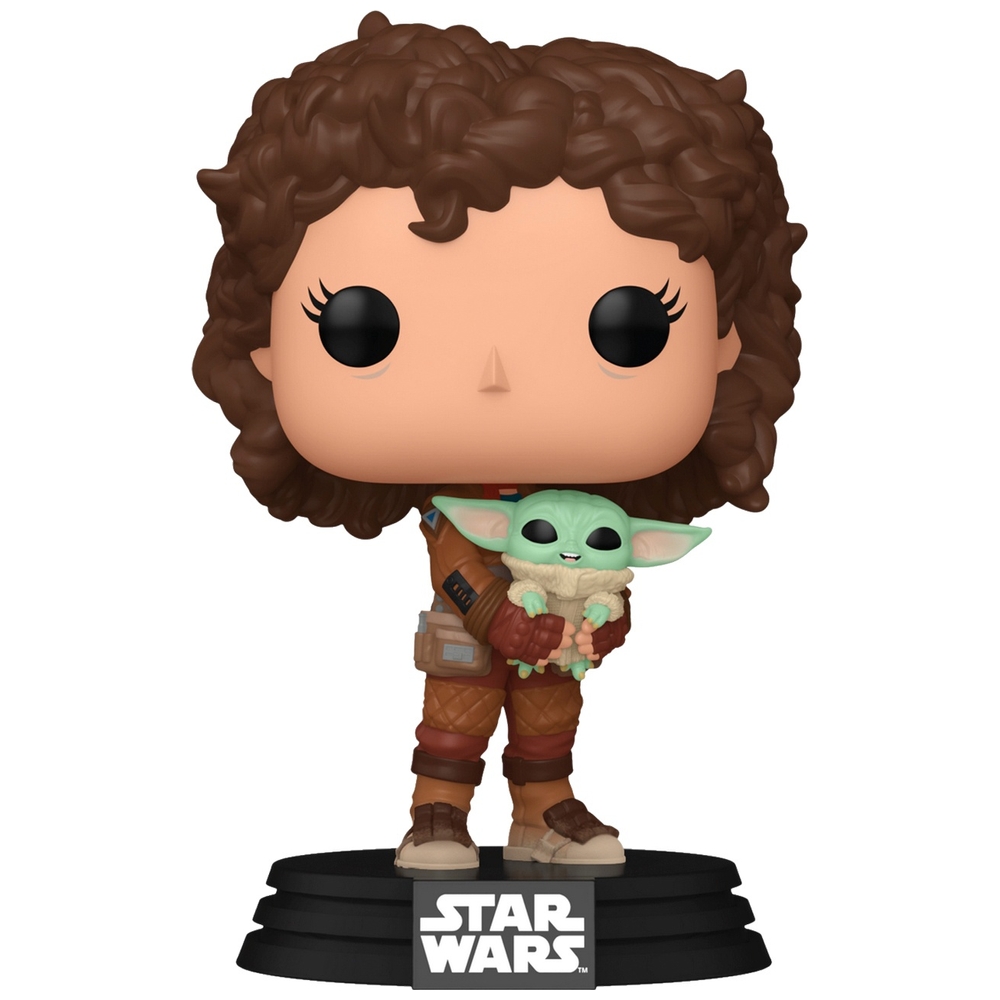 POP! Vinyl 655: Star Wars Mandalorian Peli Motto mit Grogu