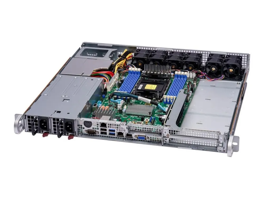 Supermicro IoT SuperServer 111E-FWTR - Server - rack-monterbar 1U - envejs - uden CPU - RAM 0 GB - SATA 2.5