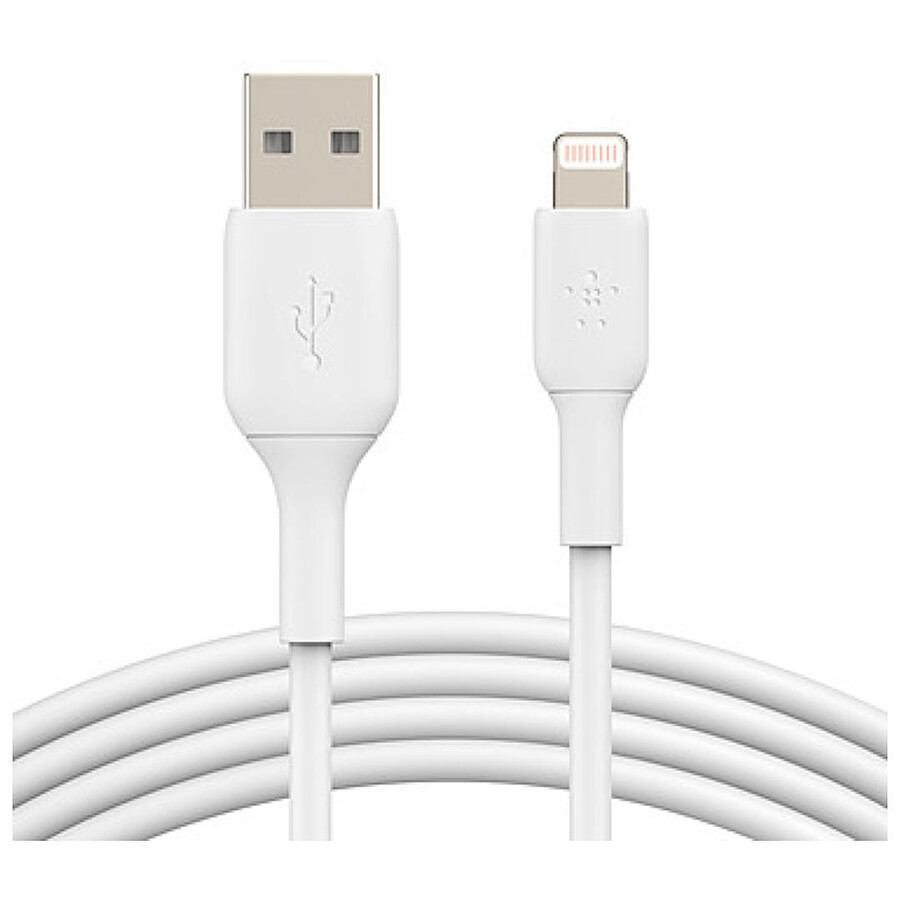 Belkin Câble USB-A vers Lightning MFI (blanc) - 3 m