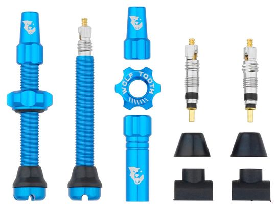 Valves Tubeless Wolf Tooth 44 mm Bleu