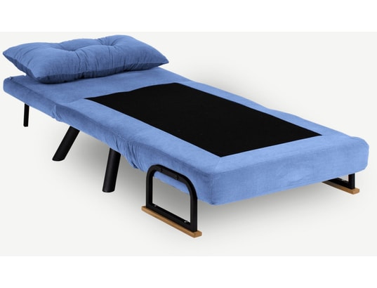 CONCEPT1 - Fauteuil convertible Sando Single bleu 67 x 78 x h78