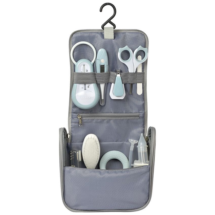 Trousse de toilette Nomade + 9 accessoires - Green blue - Ecru