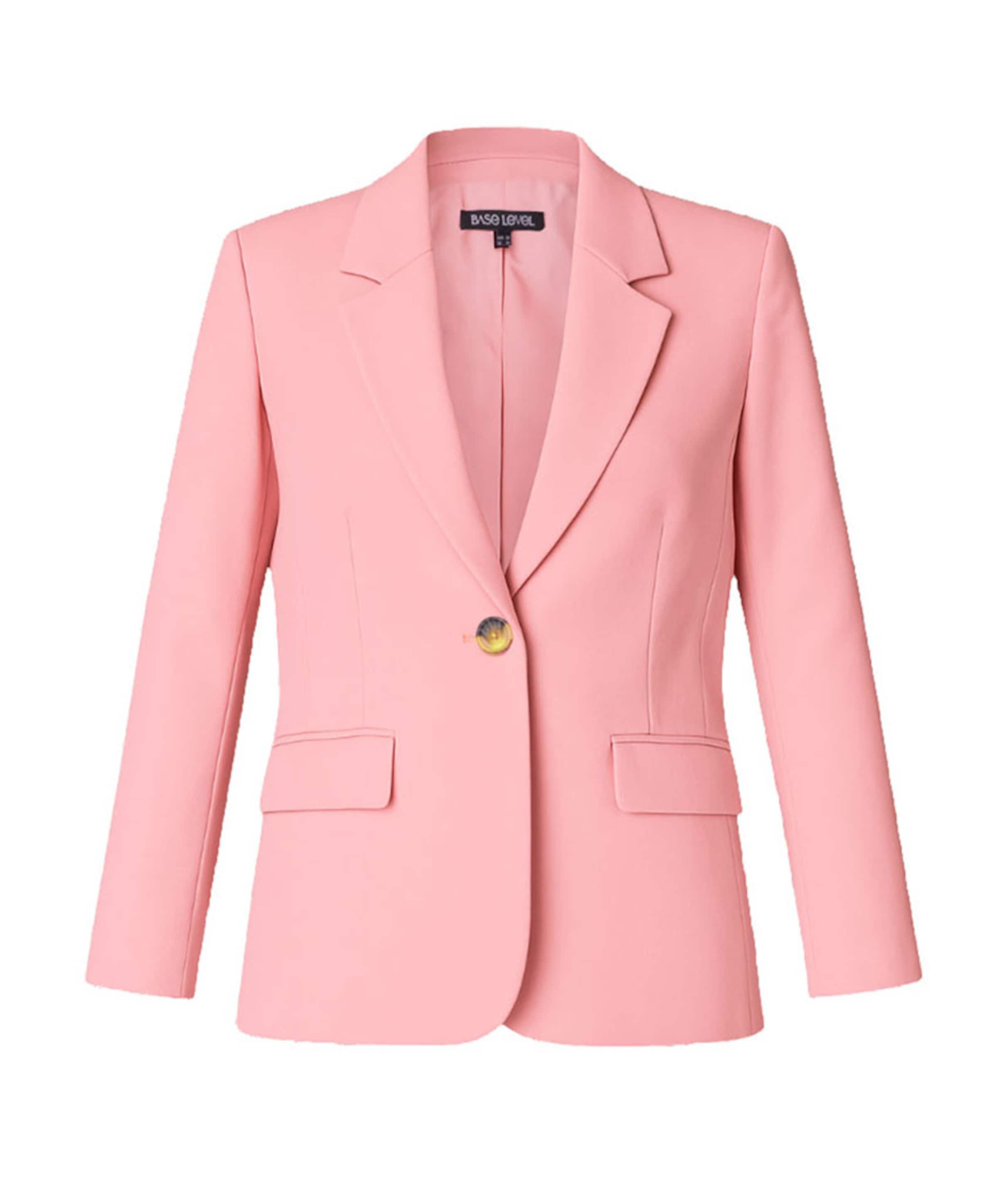 Base Level Curvy Dames blazer roze