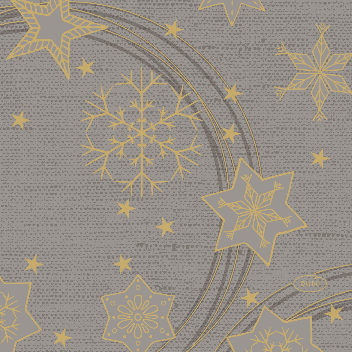 Duni servet Star Shine grijs 24 x 24 cm 20 stuks