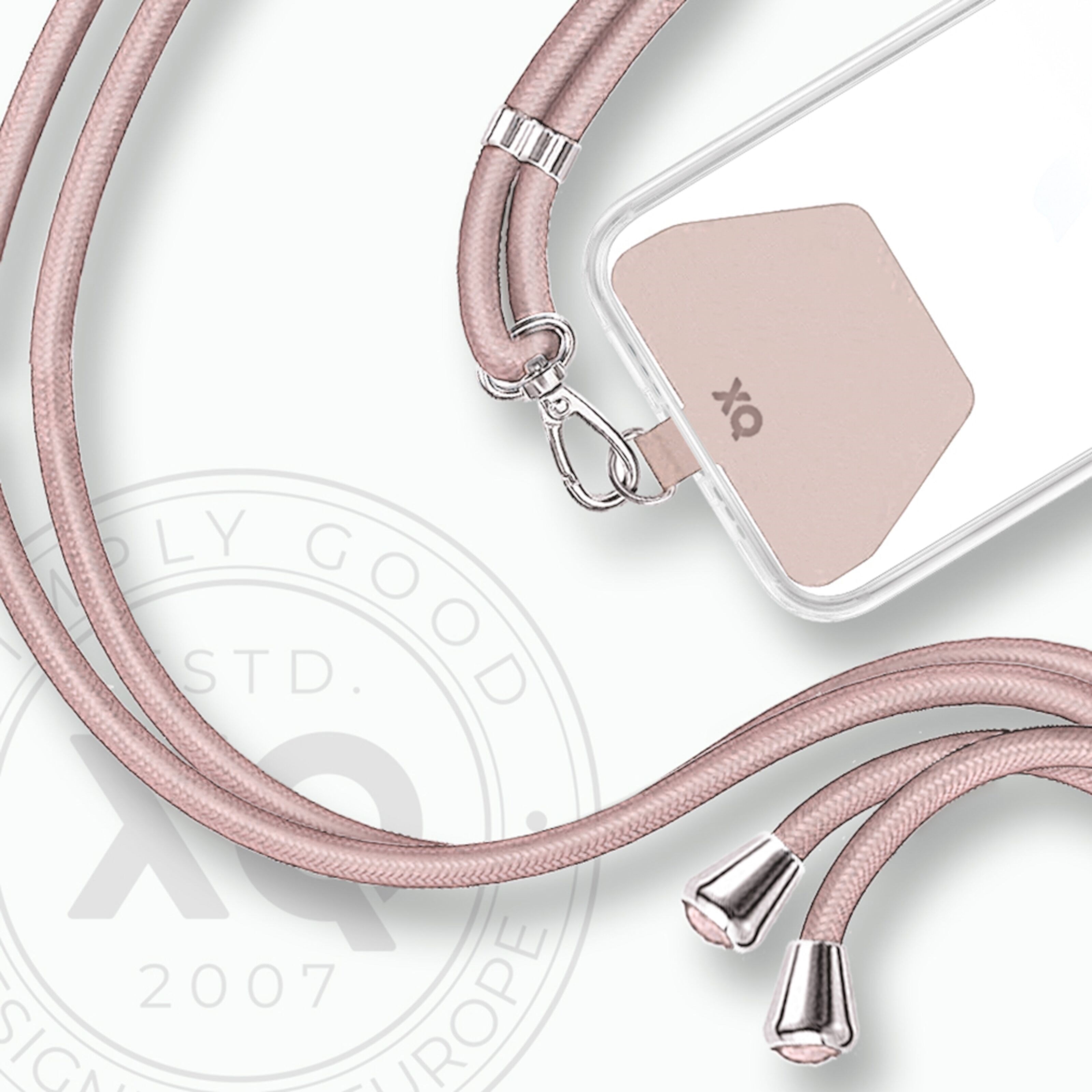 Xqisit Phone Strap Universal mobilreim for mobildeksler Rosa