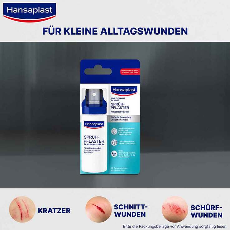Hansaplast Zweite Haut Schutz Sprüh-Pflaster, 2x40 ml