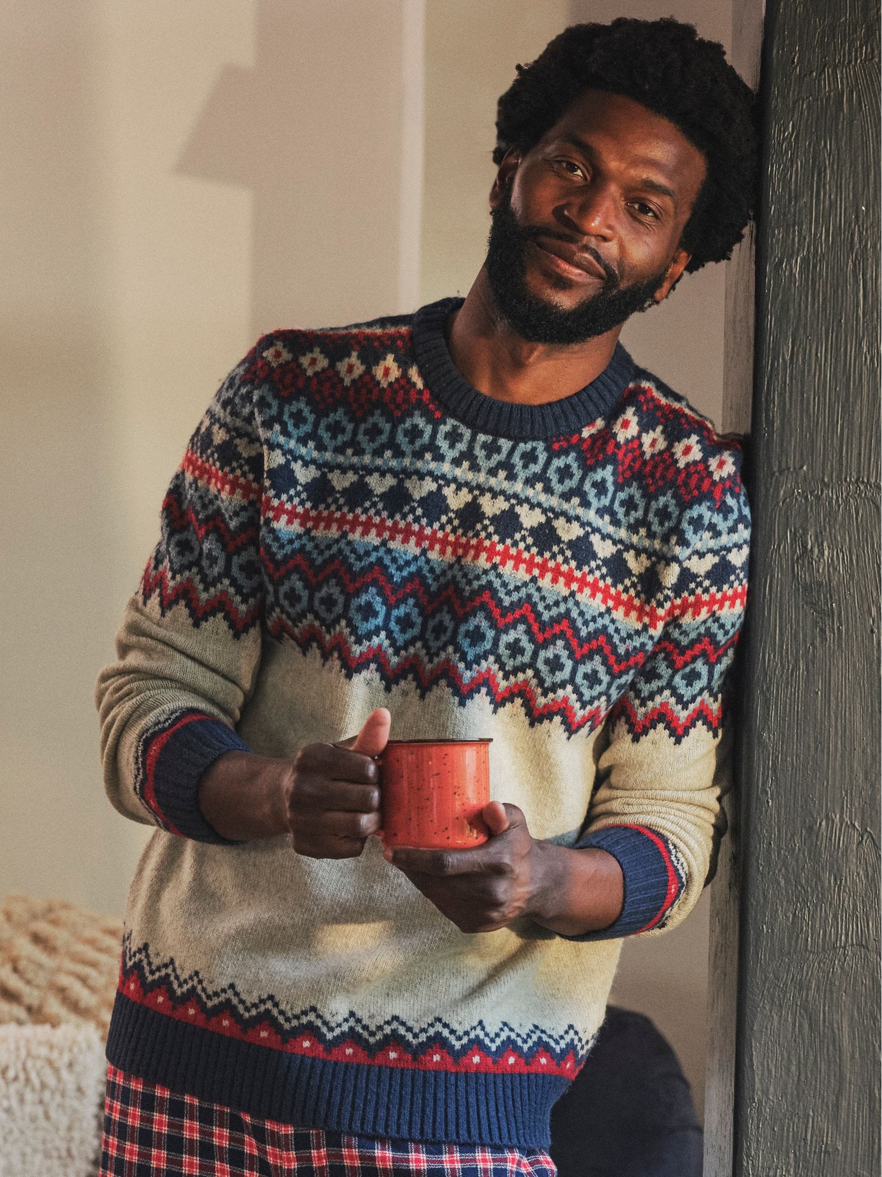 FatFace Knitted Fairisle Crew Jumper