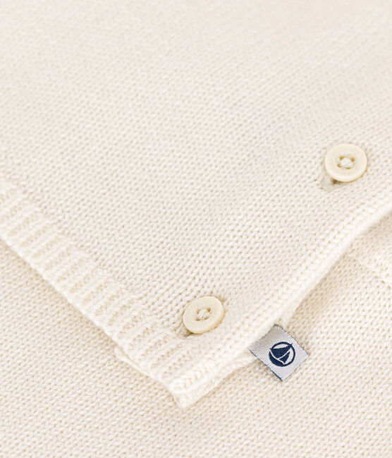 Ensemble en tricot laine et coton motif coeur bébé