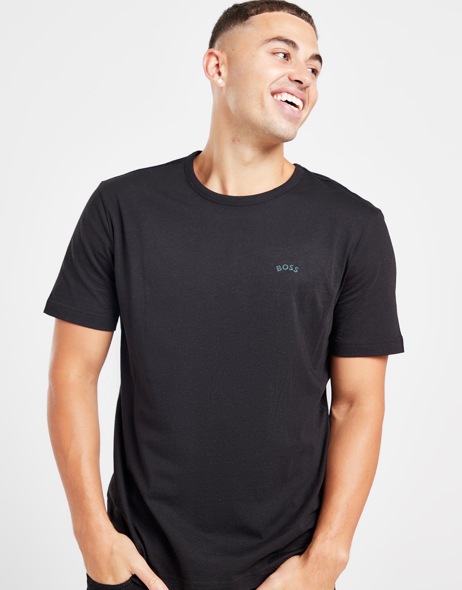 BOSS T-Shirt Logo Incurvé