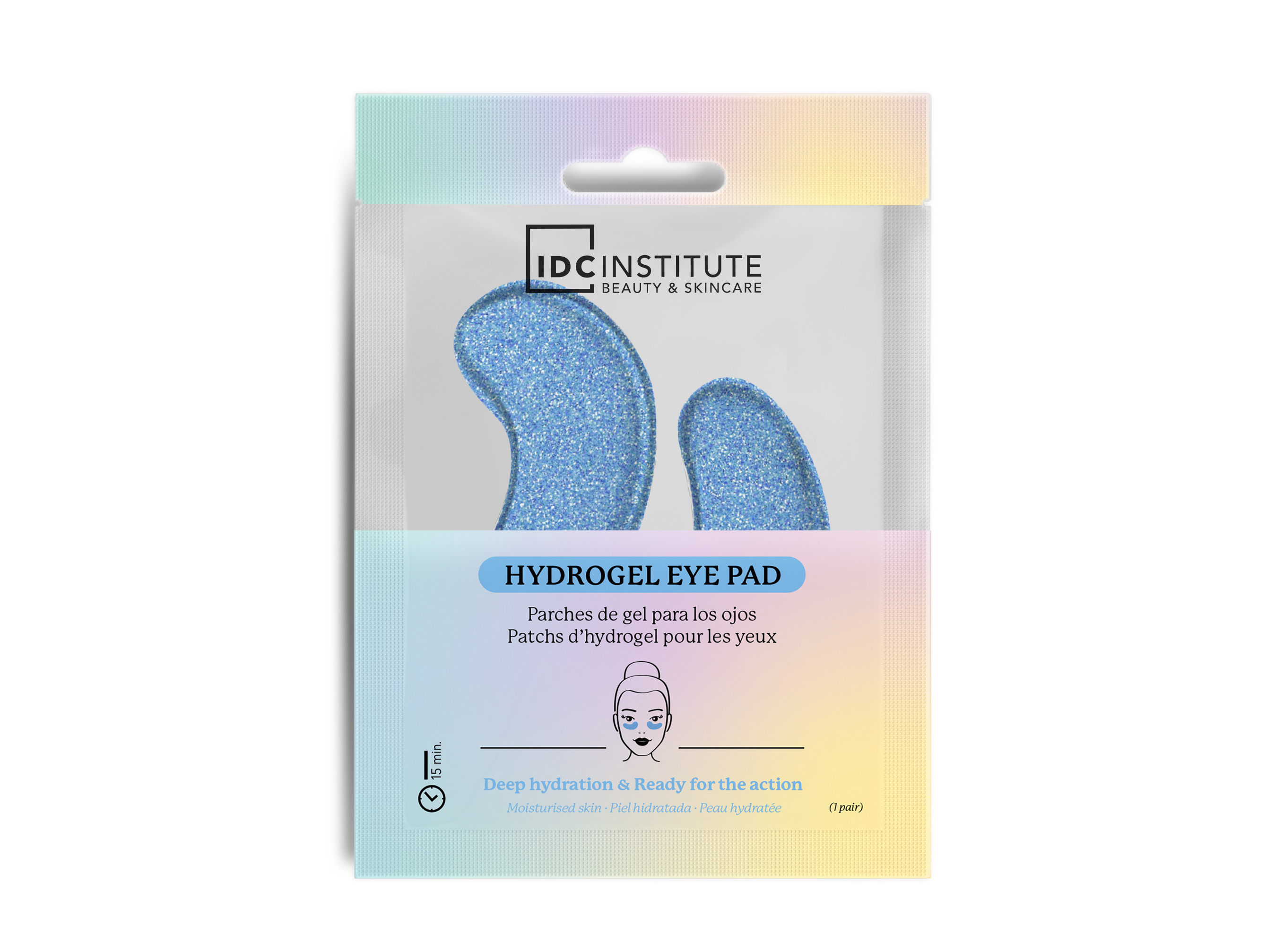 MÁSCARA OLHOS IDC INSTITUTE GLITTER HYDROGEL BLUE
